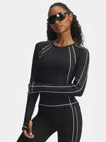 Under Armour UA ColdGear Textured Crew-BLK Women's T-Shirt - Women's