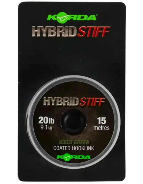 Korda náväzcová šnúra hybrid stiff 20 lb 15 m - gravel brown