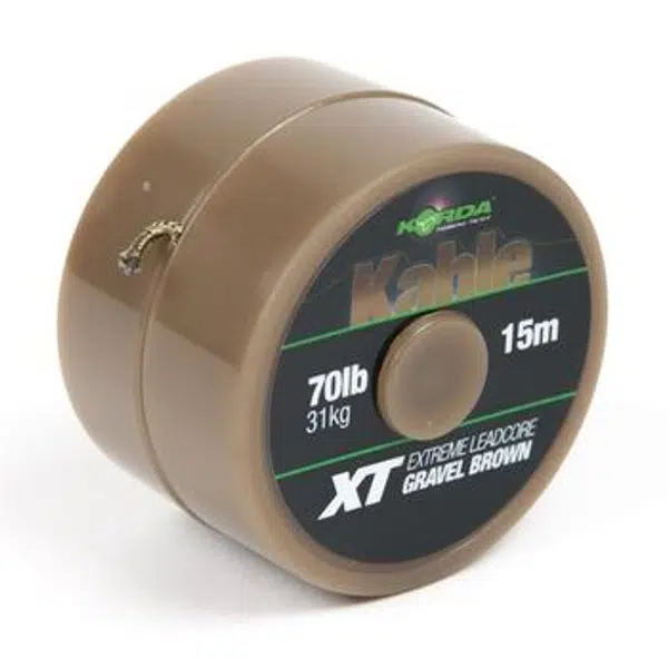Korda olovenka kable xt extreme leadcore 70 lb 31 kg 15 m-brown