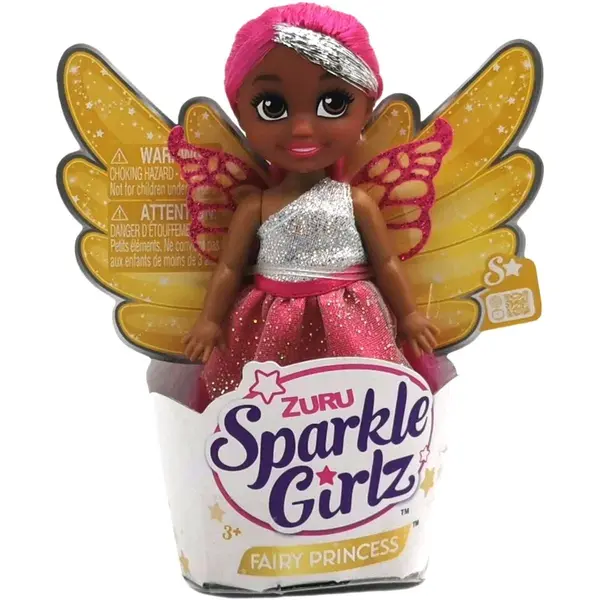 Zuru Sparkle Girlz Winter Princess šaty s krídlami Ružové vlasy