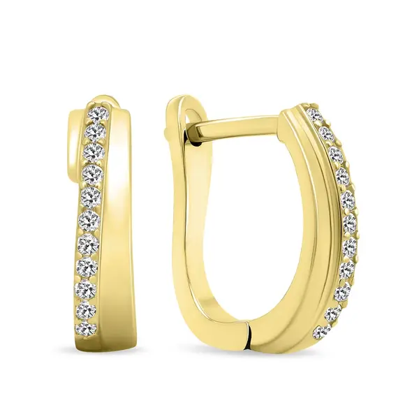 Brilio Silver Slušivé pozlátené náušnice so zirkónmi EA552Y