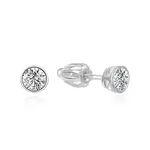 Beneto Minimalistické strieborné náušnice kôstky AGUP1701S