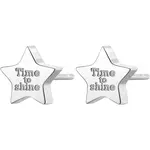 S'Agapõ Oceľové náušnice hviezdy CLICK SCK36