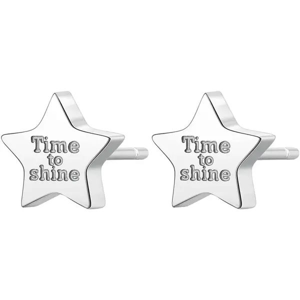 S'Agapõ Oceľové náušnice hviezdy CLICK SCK36