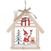 Anděl Domček s červeným Santom na zavesenie