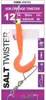 Spro náväzec na tresky salt twister orange 90 cm - háčik 1 hmotnosť 3 g