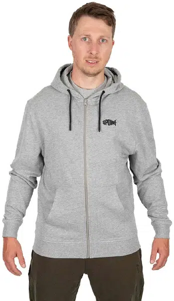 Spomb mikina grey zipped hoody - l