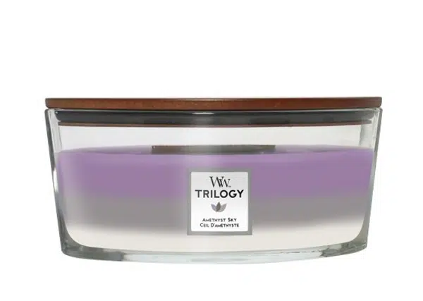 WoodWick Vonná sviečka loď Trilogy Amethyst Sky 453,6 g