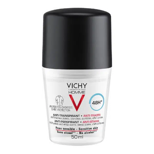 Vichy Antiperspirant roll-on pre mužov s 48 hodinovým účinkom Homme 50 ml