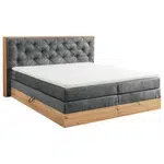 Esposa POSTEL BOXSPRING, 180/200 cm, antracitová, přírodní barvy