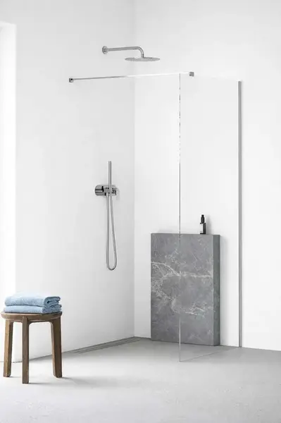 kielle Meara - Sprchová stena Walk-In 90x200 cm, chróm/číre sklo 20726WI0900