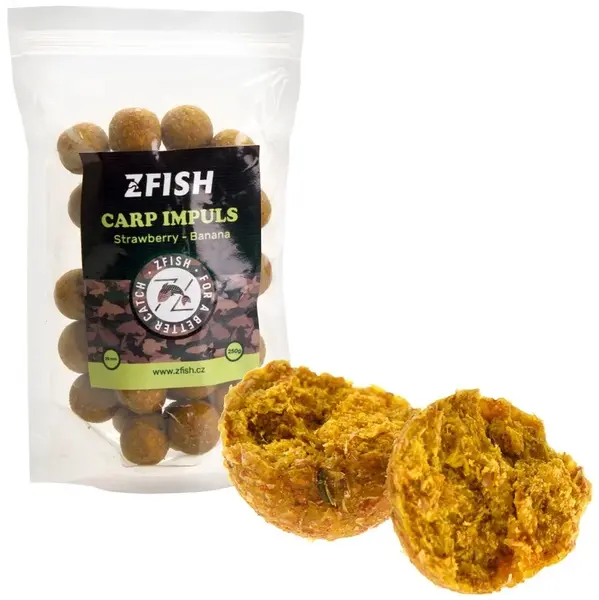 Zfish boilie carp impuls strawberry banana - 250 g 20 mm