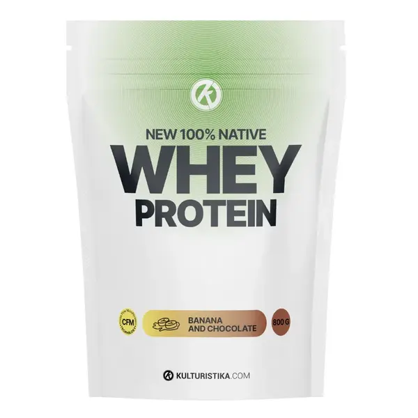 Kulturistika.com New 100% Whey Protein 800g - banán v čokoládě