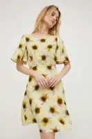 Šaty PS Paul Smith žlutá barva, mini, W2R.559D.M31156