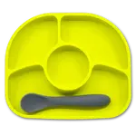 Bblüv silikonový talíř se lžičkou Yümi Lime