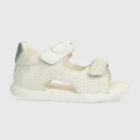 Semišové sandály Geox SANDAL MACCHIA béžová barva