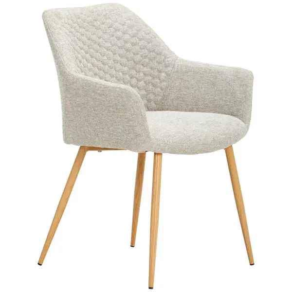 Livetastic ŽIDLE S PODRUČKAMI, železo, tkaná látka, barvy dubu, béžová