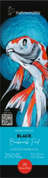 Záložkový blok Hahnemühle pro akvarel 100% černý 5,5x20cm