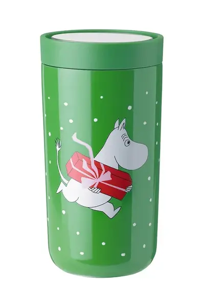Termohrnek Stelton To Go Click x Muminki 0,2 L zelená barva