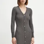 Šaty Guess šedá barva, mini, W5RK09 Z3KT0
