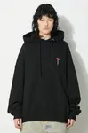 Bavlněná mikina Fiorucci Black Lollipop Patch Hoodie černá barva, s kapucí, s aplikací, M01FPSHO092CJ05BK01