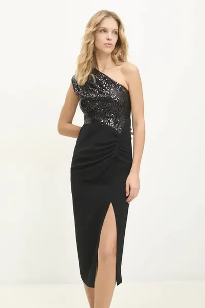 Šaty Answear.LAB černá barva, midi