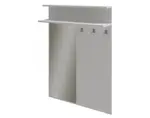 Nástěnný věšákový panel se zrcadlem Atik, bílý