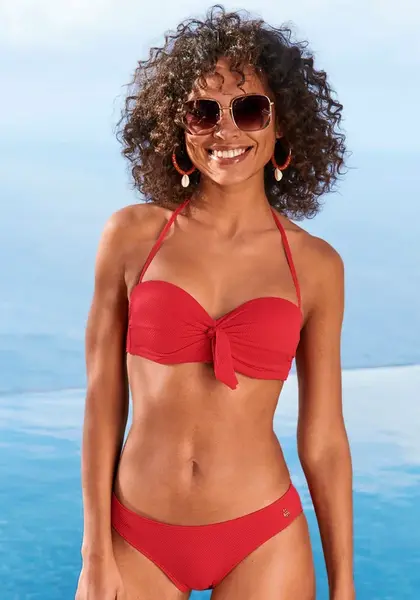 LASCANA Bikinový top  červená