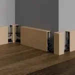 Roh k soklu Profil-EU béžová matná, PVC, dĺžka 2 cm, výška hrany 50 mm, SKKOMPVNE2CA50