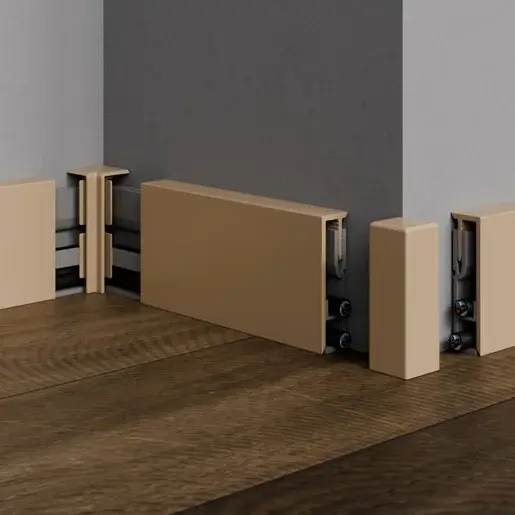 Roh k soklu Profil-EU béžová matná, PVC, dĺžka 2 cm, výška hrany 50 mm, SKKOMPVNE2CA50