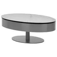 Livetastic KONFERENČNÍ STOLEK, bílá, antracitová, keramika, kov, 110/42/70 cm