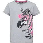 Lewro ZEBRINA Dívčí triko, šedá, velikost 128-134