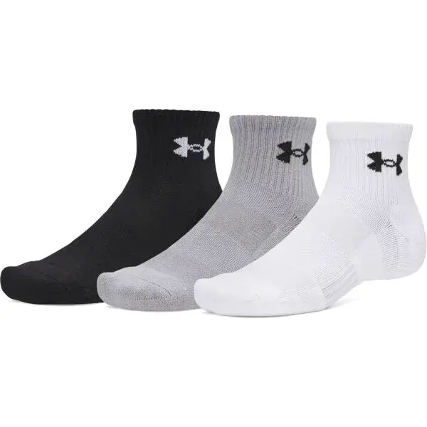 Under Armour PERFORMANCE COTTON 3PK QTR Športové ponožky, čierna, veľkosť L