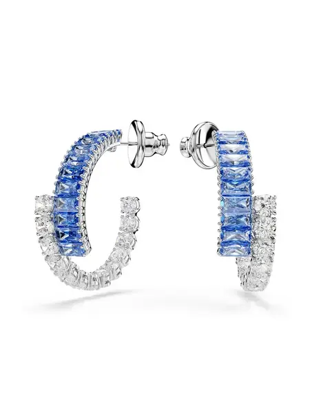 Swarovski Náušnice 'Matrix'  modrá / priehľadná