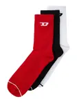 DIESEL Ponožky  červená / čierna / biela