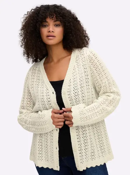 SHEEGO Kardigán  šampanské