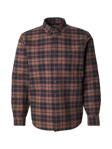 LEVI'S ® Košeľa 'Authentic Button Down Shirt'  tmavomodrá / gaštanová / brokátová