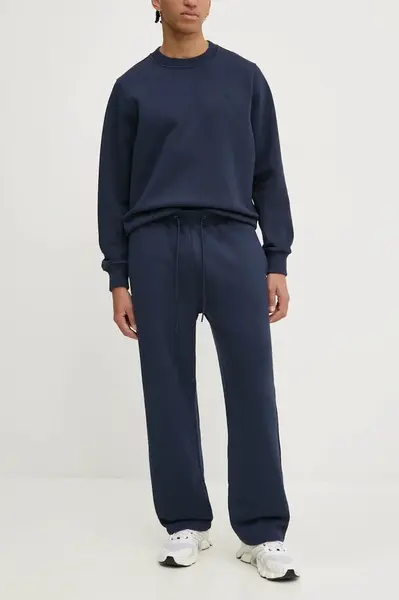 Tepláky Abercrombie & Fitch tmavomodrá barva, hladké, KI134-4100