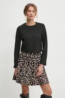 Halenka se směsi vlny Answear.LAB černá barva, hladká