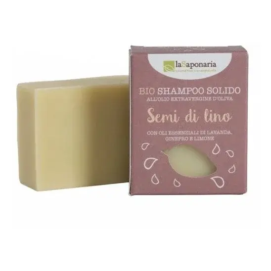 LA SAPONARIA Tuhý šampon se lněným olejem BIO 100 g