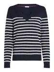 TOMMY HILFIGER Sveter  modrá / biela