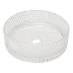 Umývadlo na dosku SAT Purity 36x36 cm čirá bez otvoru pre batériu, bez prepadu SATGLA3636T