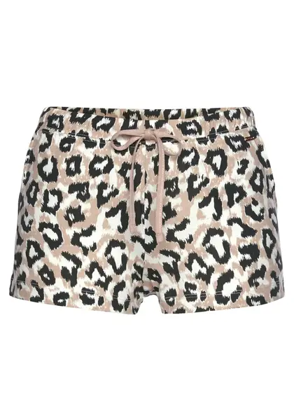 LASCANA Pyžamové nohavice  ružová / čierna / biela