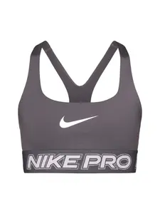 NIKE Športová podprsenka  sivá / biela