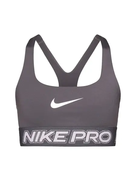 NIKE Športová podprsenka  sivá / biela