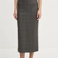 Sukně United Colors of Benetton zelená barva, midi, 4GEVD004B