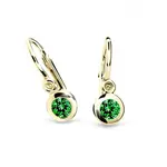 Cutie Jewellery Zlaté dětské náušnice C1537-10-X-1 zelená