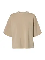 SELECTED Oversize tričko 'SLFTenny'  tmavobéžová