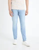 Svetlomodré pánske slim fit džínsy Celio Foslim
