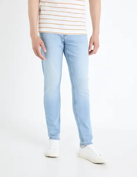 Svetlomodré pánske slim fit džínsy Celio Foslim